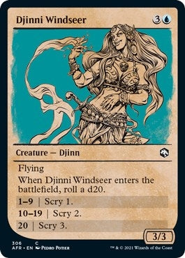 Image for Djinni Windseer (Showcase) (306) - Magic: The Gathering