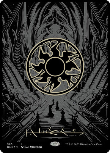 Image for Plains (Phyrexian) - Full Art (Oil Slick Raised Foil) (365) - Magic: The Gathering