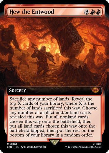 Image for Hew the Entwood (Extended Art) (361) - Magic: The Gathering
