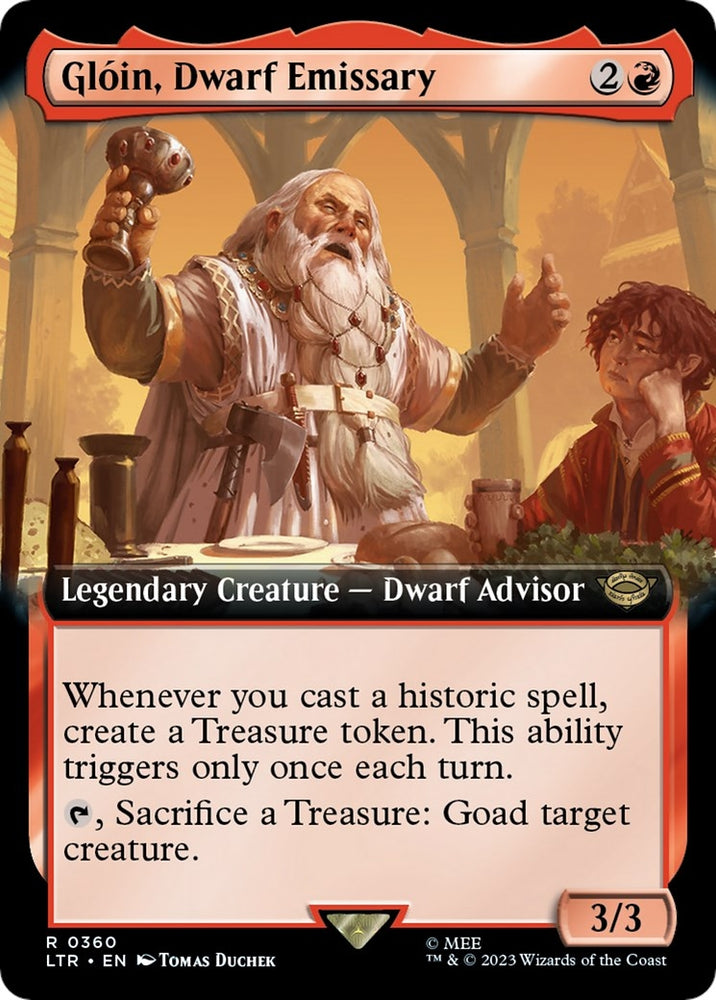 Image for Gloin, Dwarf Emissary (Extended Art) (360) - Magic: The Gathering