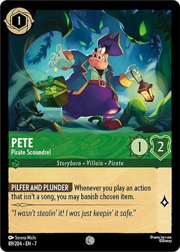 Image for Pete - Pirate Scoundrel (89/204) - Disney Lorcana