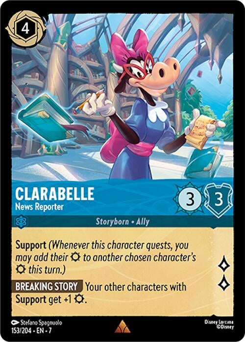Image for Clarabelle - News Reporter (153/204) - Disney Lorcana