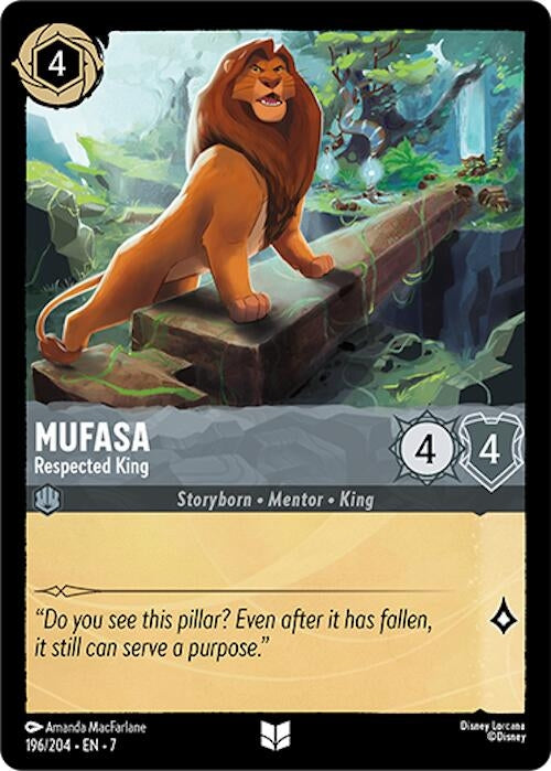 Image for Mufasa - Respected King (196/204) - Disney Lorcana