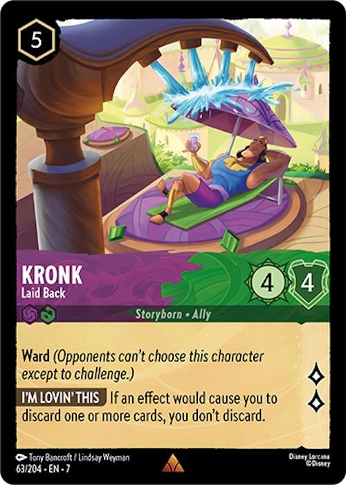 Image for Kronk - Laid Back (63/204) - Disney Lorcana