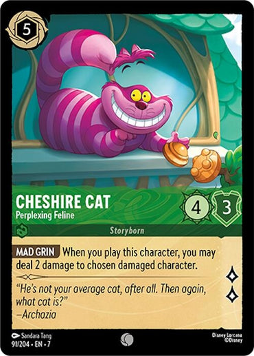 Image for Cheshire Cat - Perplexing Feline (91/204) - Disney Lorcana