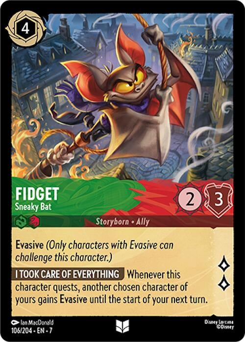 Image for Fidget - Sneaky Bat (106/204) - Disney Lorcana