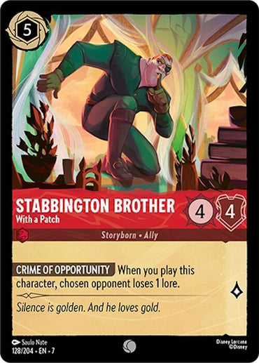 Image for Stabbington Brother - With a Patch (128/204) - Disney Lorcana