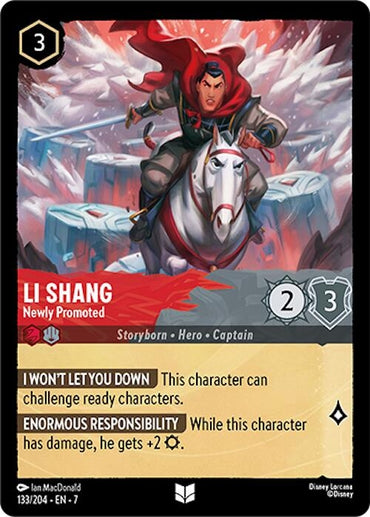 Image for Li Shang - Newly Promoted (133/204) - Disney Lorcana