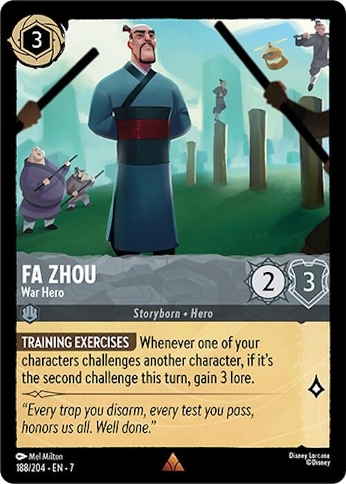 Image for Fa Zhou - War Hero (188/204) - Disney Lorcana