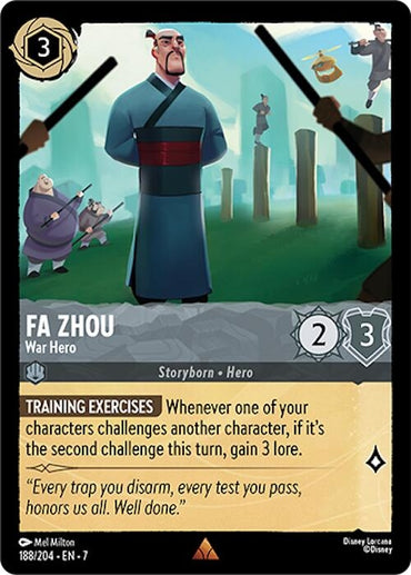 Image for Fa Zhou - War Hero (188/204) - Disney Lorcana