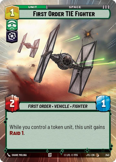 Image for First Order TIE Fighter (Hyperspace) (343) - Star Wars: Unlimited