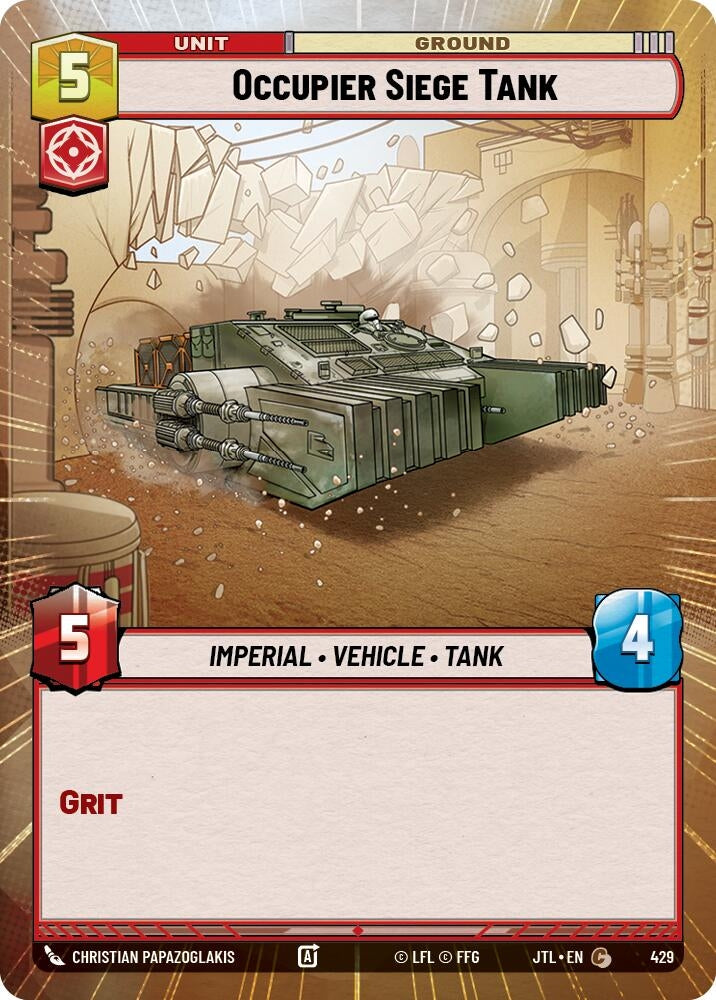 Image for Occupier Siege Tank (Hyperspace) (429) - Star Wars: Unlimited