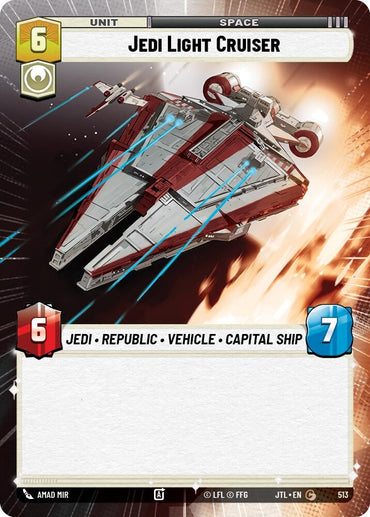 Image for Jedi Light Cruiser (Hyperspace) (513) - Star Wars: Unlimited