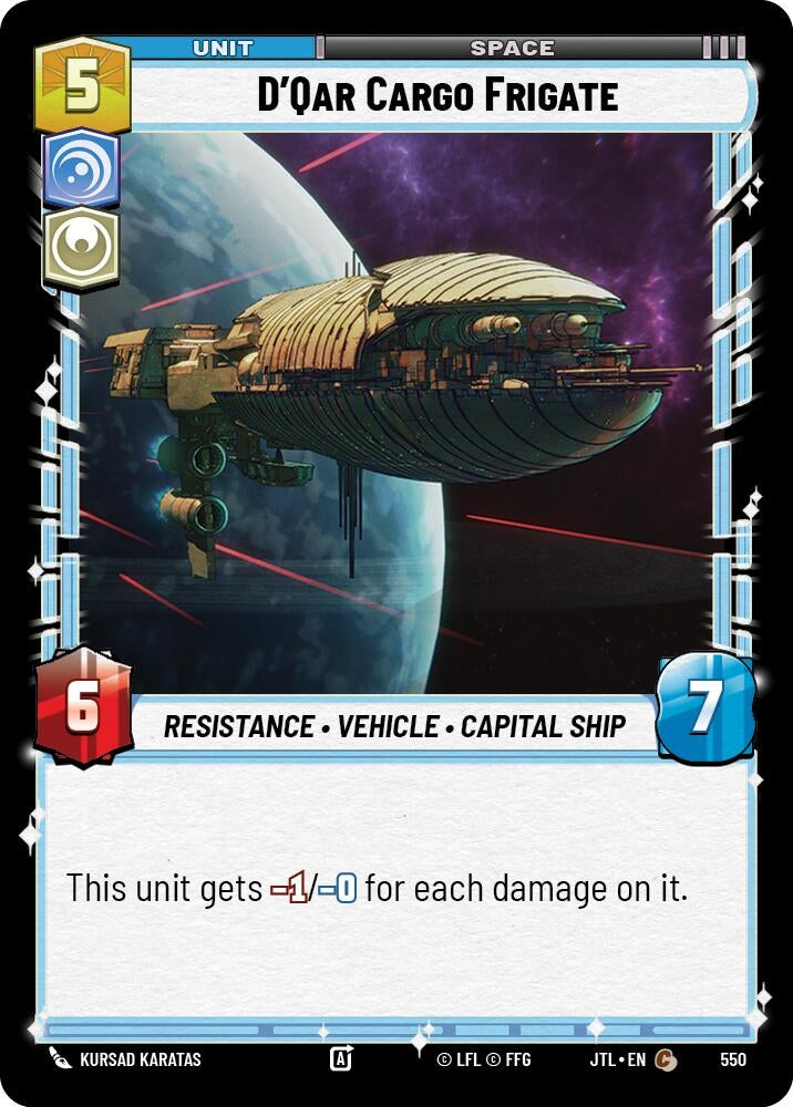 Image for D'Qar Cargo Frigate (Foil) (550) - Star Wars: Unlimited