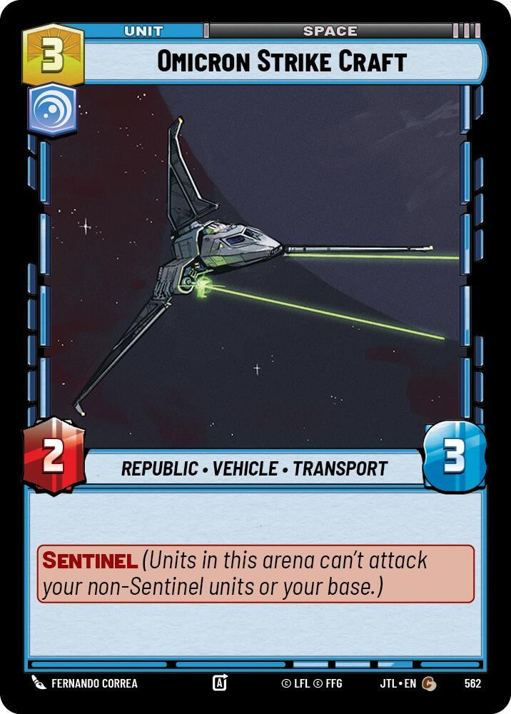 Image for Omicron Strike Craft (Foil) (562) - Star Wars: Unlimited