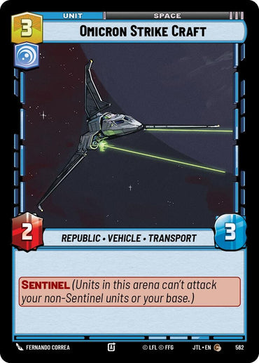 Image for Omicron Strike Craft (Foil) (562) - Star Wars: Unlimited