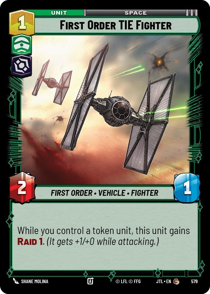 Image for First Order TIE Fighter (Foil) (579) - Star Wars: Unlimited