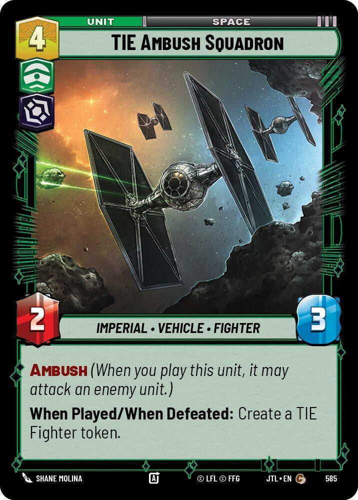 Image for TIE Ambush Squadron (Foil) (585) - Star Wars: Unlimited