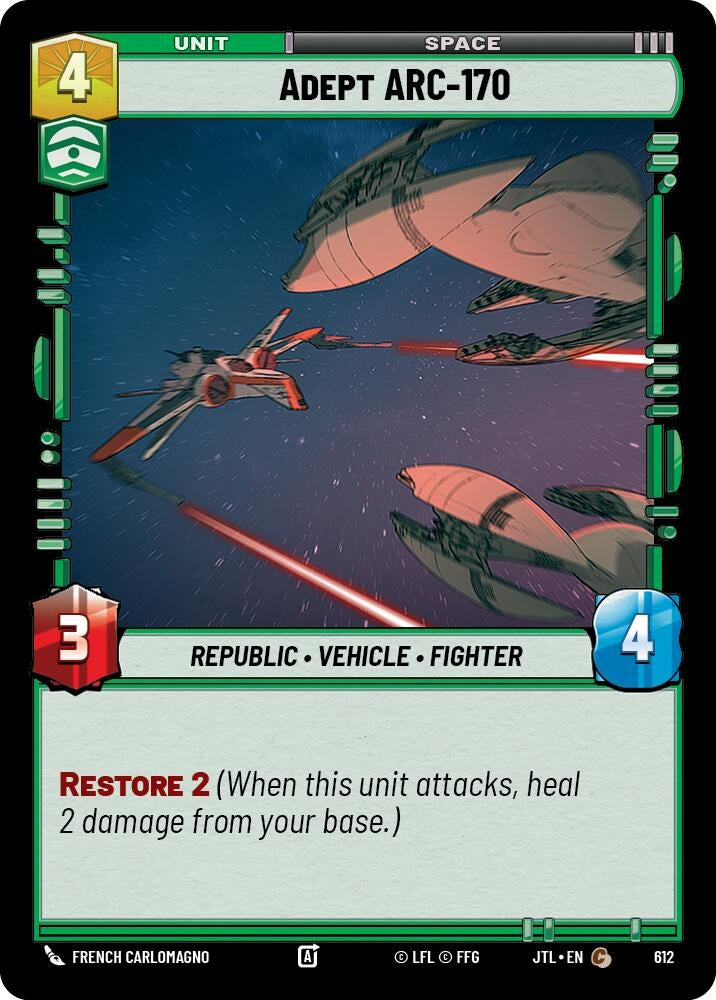 Image for Adept ARC-170 (Foil) (612) - Star Wars: Unlimited