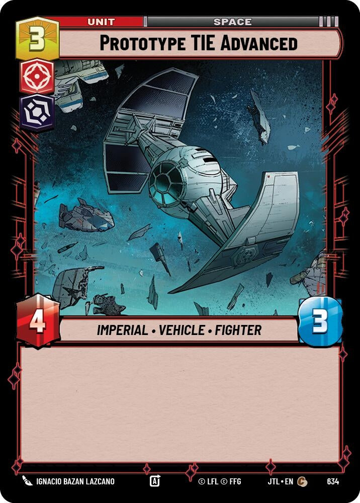 Image for Prototype TIE Advanced (Foil) (634) - Star Wars: Unlimited