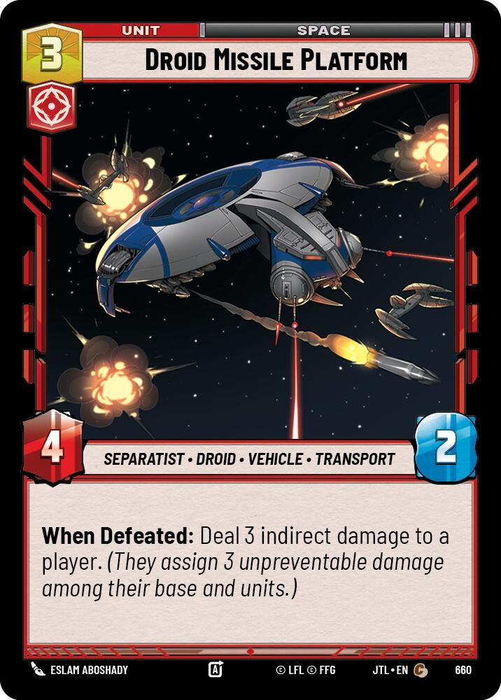 Image for Droid Missile Platform (Foil) (660) - Star Wars: Unlimited