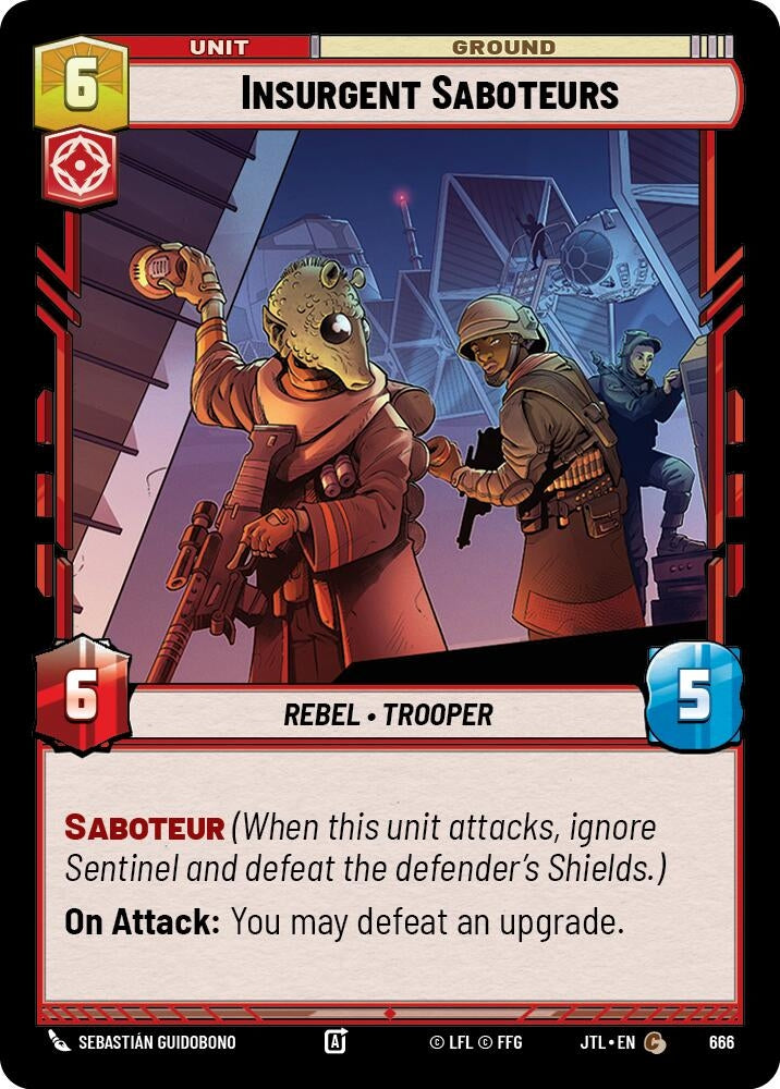 Image for Insurgent Saboteurs (Foil) (666) - Star Wars: Unlimited