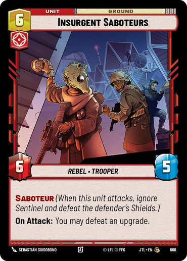 Image for Insurgent Saboteurs (Foil) (666) - Star Wars: Unlimited