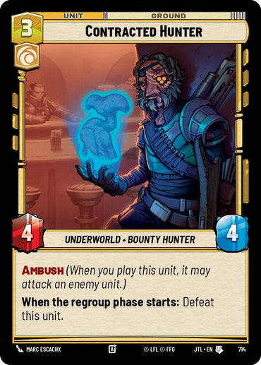 Image for Contracted Hunter (Foil) (714) - Star Wars: Unlimited