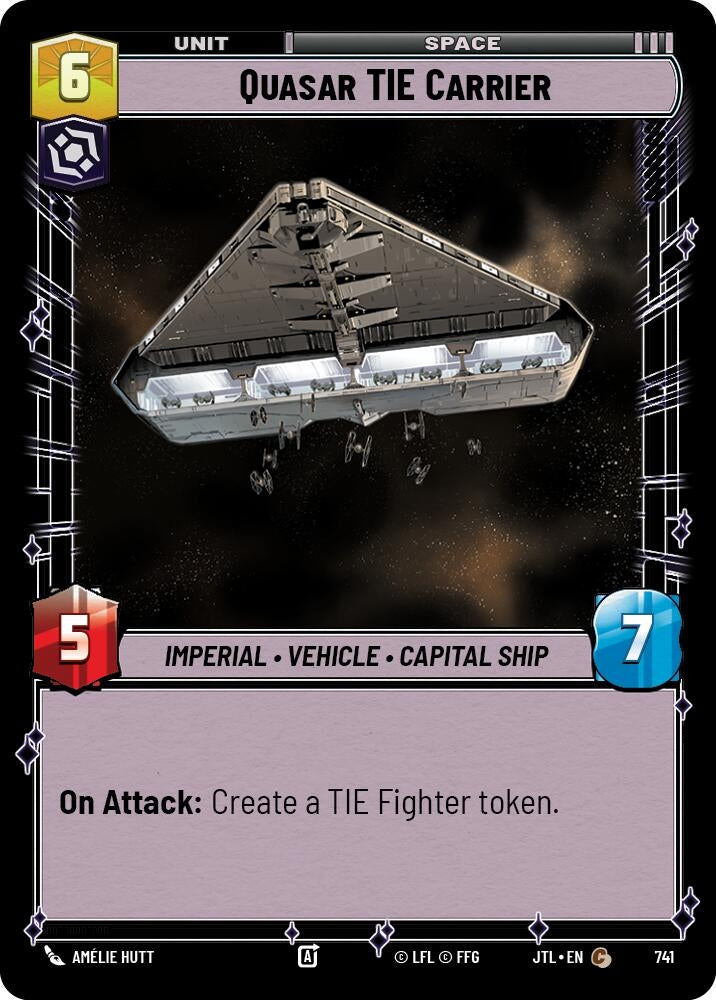 Image for Quasar TIE Carrier (Foil) (741) - Star Wars: Unlimited