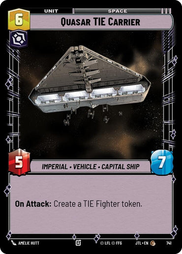 Image for Quasar TIE Carrier (Foil) (741) - Star Wars: Unlimited