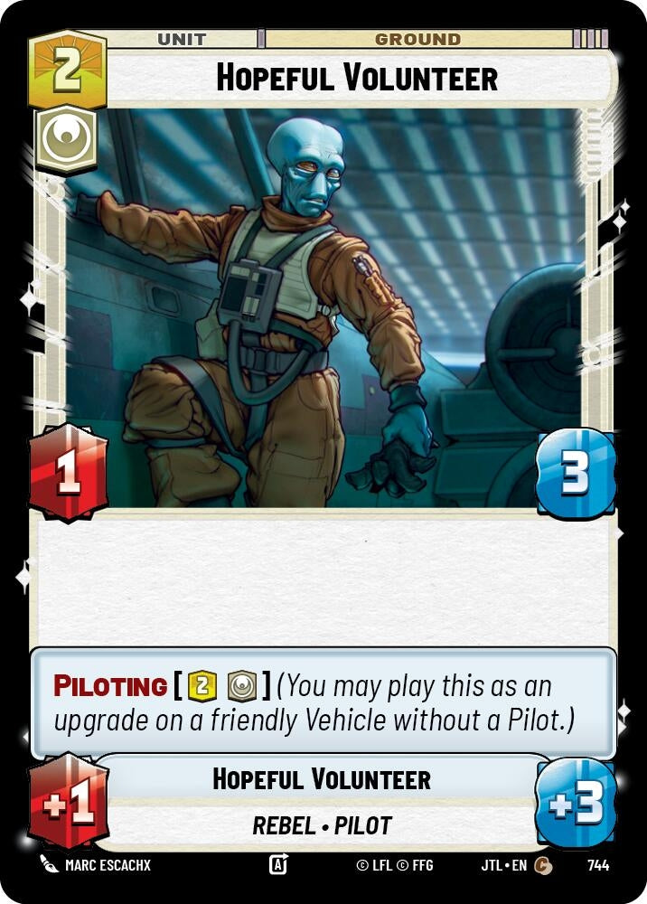 Image for Hopeful Volunteer (Foil) (744) - Star Wars: Unlimited