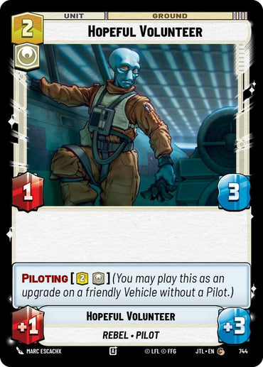 Image for Hopeful Volunteer (Foil) (744) - Star Wars: Unlimited