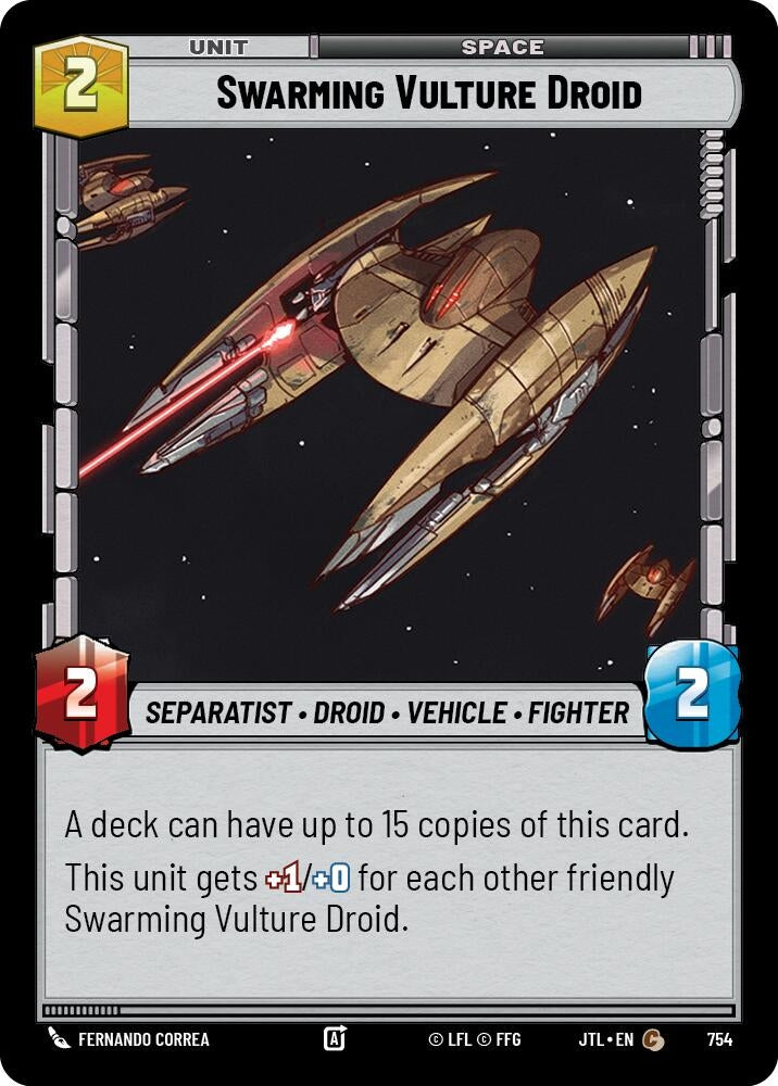 Image for Swarming Vulture Droid (Foil) (754) - Star Wars: Unlimited