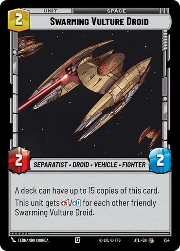 Image for Swarming Vulture Droid (Foil) (754) - Star Wars: Unlimited