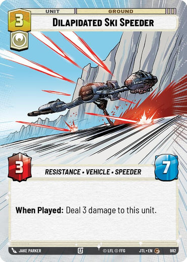 Image for Dilapidated Ski Speeder (Hyperspace Foil) (982) - Star Wars: Unlimited