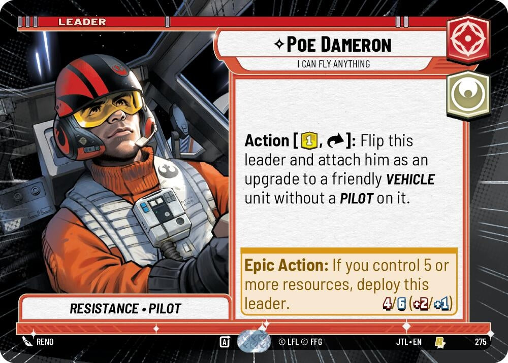 Image for Poe Dameron (275) - Star Wars: Unlimited