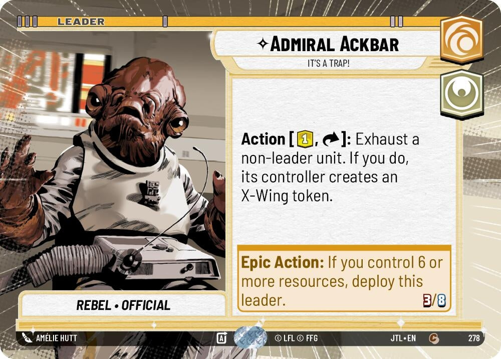 Image for Admiral Ackbar (278) - Star Wars: Unlimited