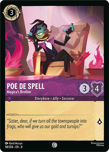 Image for Poe De Spell - Magica's Brother (58/204) - Disney Lorcana