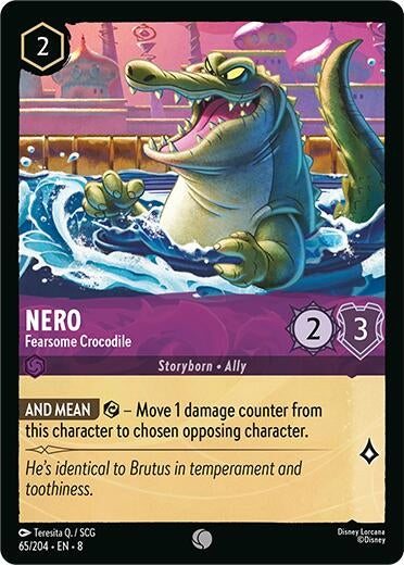 Image for Nero - Fearsome Crocodile (65/204) - Disney Lorcana