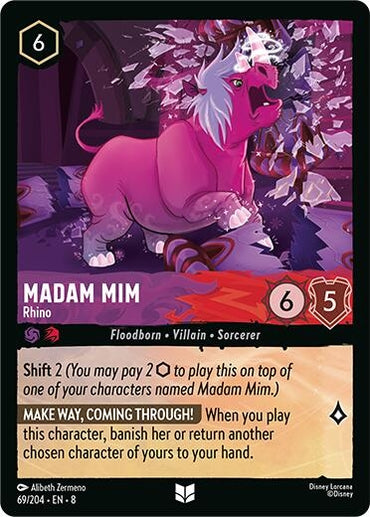 Image for Madam Mim - Rhino (69/204) - Disney Lorcana