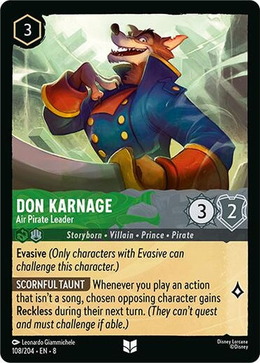 Image for Don Karnage - Air Pirate Leader (108/204) - Disney Lorcana