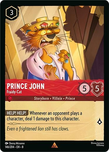 Image for Prince John - Fraidy-Cat (146/204) - Disney Lorcana