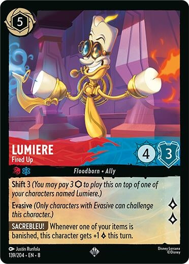 Image for Lumiere - Fired Up (139/204) - Disney Lorcana