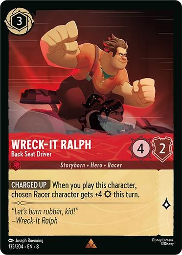 Image for Wreck-It Ralph - Back Seat Driver (135/204) - Disney Lorcana