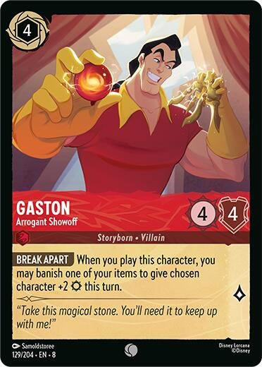 Image for Gaston - Arrogant Showoff (129/204) - Disney Lorcana