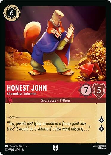Image for Honest John - Shameless Schemer (122/204) - Disney Lorcana