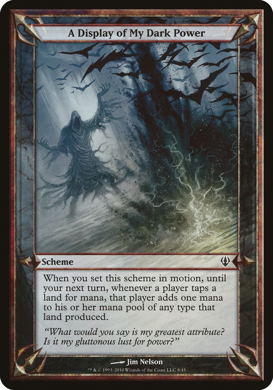 Image for A Display of My Dark Power (Archenemy) [Oversize Cards] - Magic: The Gathering
