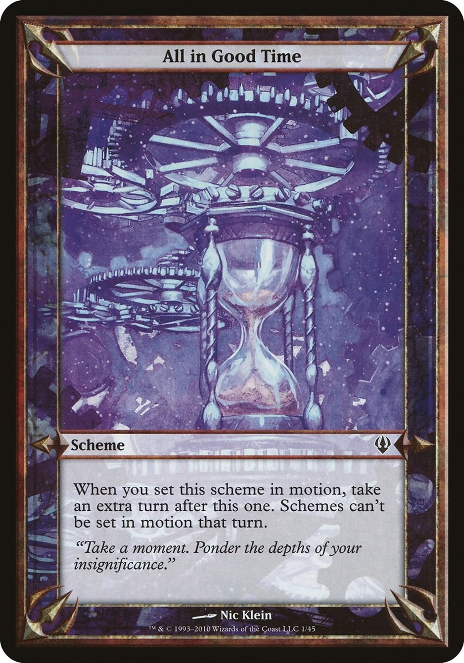 Image for All in Good Time (Archenemy) [Oversize Cards] - Magic: The Gathering
