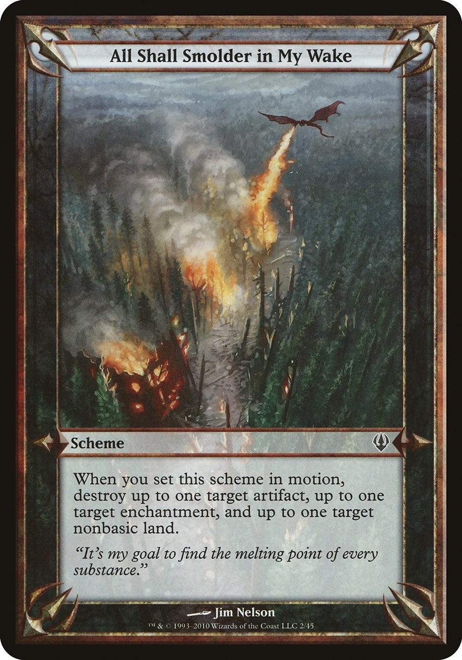 Image for All Shall Smolder in My Wake (Archenemy) [Oversize Cards] - Magic: The Gathering