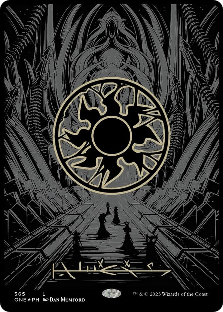 Image for Plains (Phyrexian) - Full Art (Oil Slick Raised Foil) (365) - Magic: The Gathering